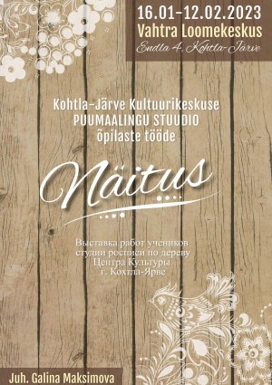 Puumaalingu stuudio õpilaste tööde näitus